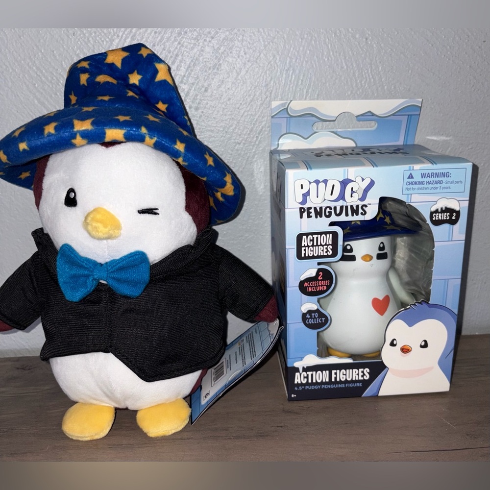 Pudgy Penguins Wizard Plush & Action Figure